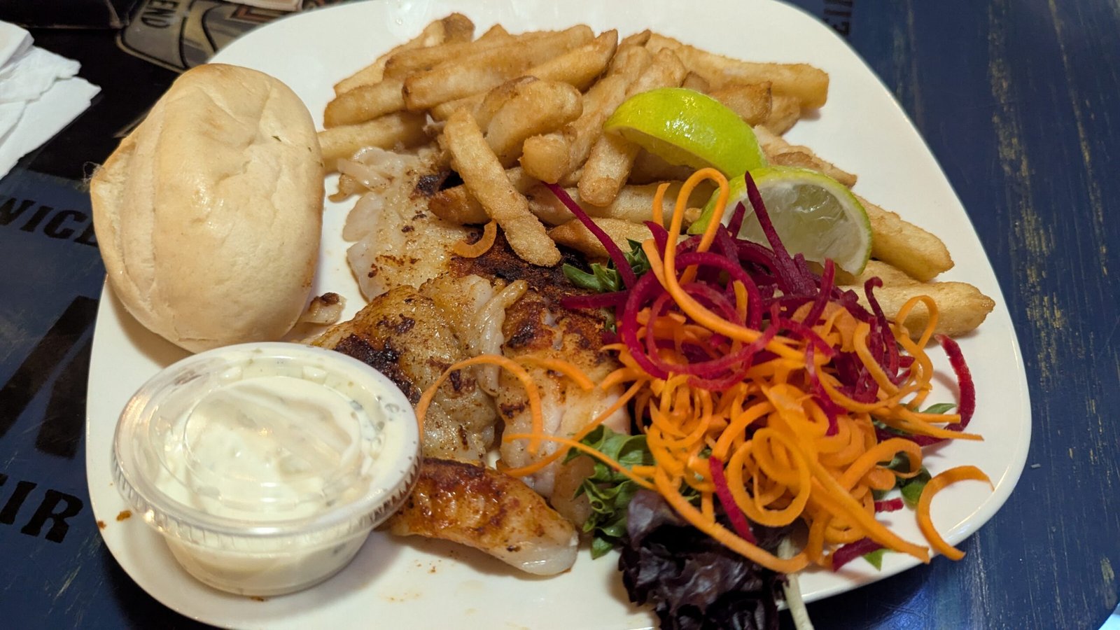 Blackens Grouper with Fries